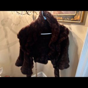 Amazing brown mink shawl